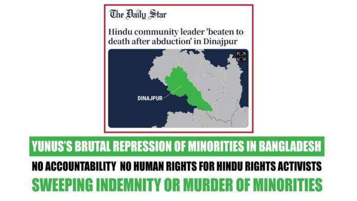 Yunus’s brutal repression of minorities in Bangladesh, no accountability