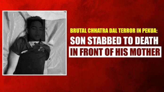 ⁨Brutal Chhatra Dal Terror in Pekua Son Stabbed to Death in Front of His Mother