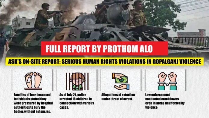 ASK's On-Site Report Serious Human Rights Violations in Gopalganj Violence