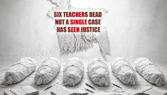 Six teachers dead — not a single case has seen justice