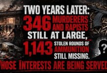 Two Years Later: 346 Murderers and Rapists Still at Large, 1,143 Stolen Rounds of Ammunition Still Missing
