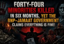 Forty-Four Minorities Killed in Six Months, Yet the BNP–Jamaat Government Claims Everything Is Fine! Forty-Four Minorities Killed in Six Months, Yet the BNP–Jamaat Government Claims Everything Is Fine