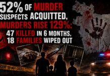 52% of Murder Suspects Acquitted, Murders Rise 129%: 47 Killed in 6 Months, 18 Families Wiped Out
